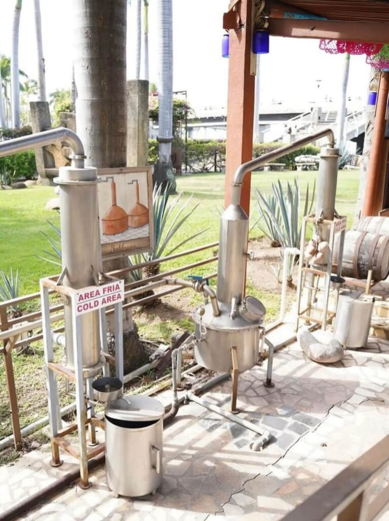 Copper still at Oscar’s tequila distillery in Puerto Vallarta