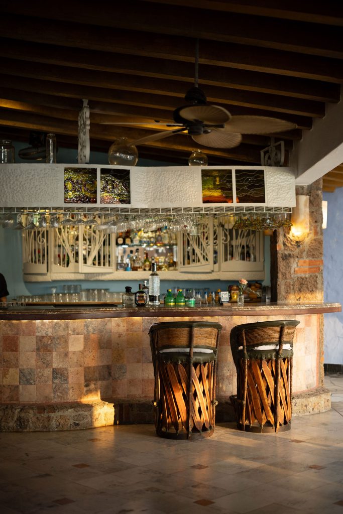 Bar at Oscar's Restaurant on Isla Río Cuale, Puerto Vallarta