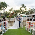 Intimate wedding ceremony in the garden by the Cuale River at Oscar's, Puerto Vallarta